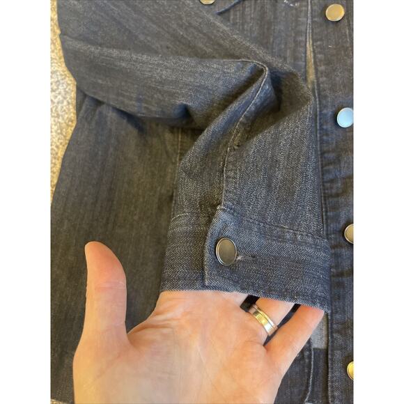 Croft & Barrow Long Sleeve Button Up Jean Jacket Womens Size Small Dark Wash - Picture 5 of 10